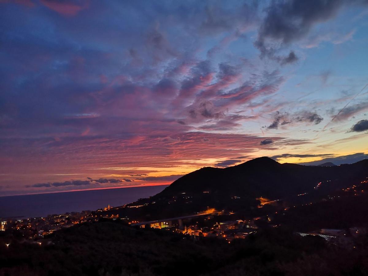 فيلا La Vivagna - Casa Vista Mare Tra Gli Ulivi Leivi المظهر الخارجي الصورة